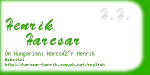 henrik harcsar business card